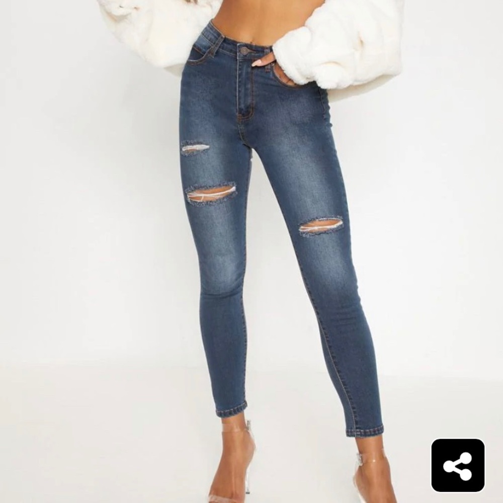 PLT vintage distressed skinny jeans